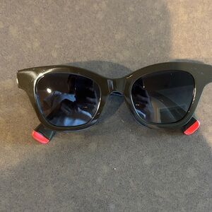 Kenzo Black Sunglasses with Red Tips